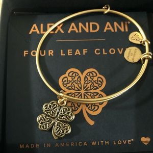 Alex and Ani four leaf clover bracelet